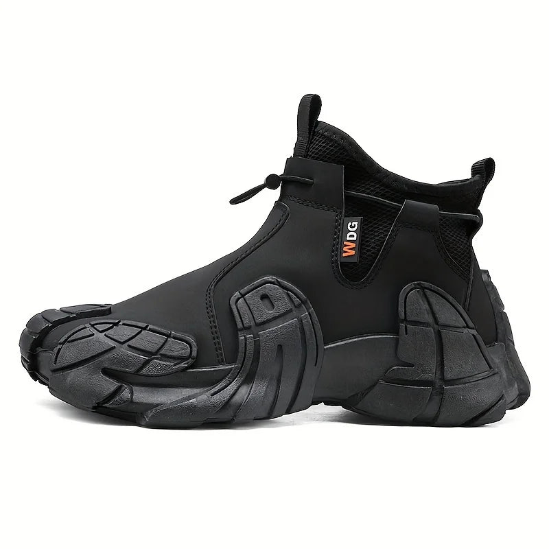 Men's High Top Shoes - Waterproof Anti-Slip Side Zipper Work & Sports Sneakers for Autumn