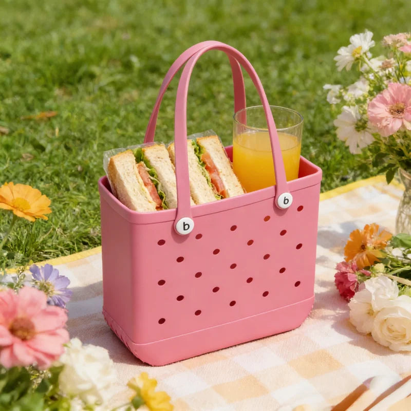 Waterproof Multi-Use Storage Bag – Makeup Organizer, Shopping & Gym Tote, Camping & Picnic Basket, Home & School Pouch for Women
