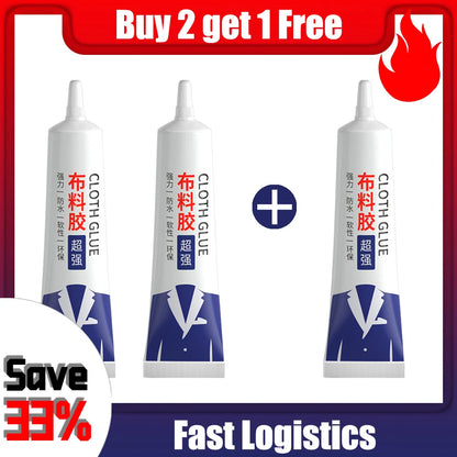 Fabric Glue Quick-Dry Adhesive — Clear Waterproof Strong Glue for DIY Cloth, Fiber, Jewelry, Crafts, and Leather Patching