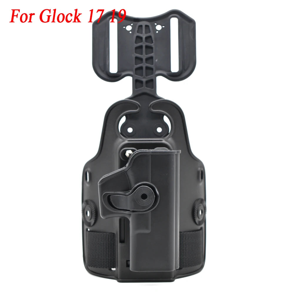 Outdoor Tactical Thigh Drop Leg Holster - Compatible with Glock 17, Beretta M9, Colt 1911, PX4 Storm for Hunting