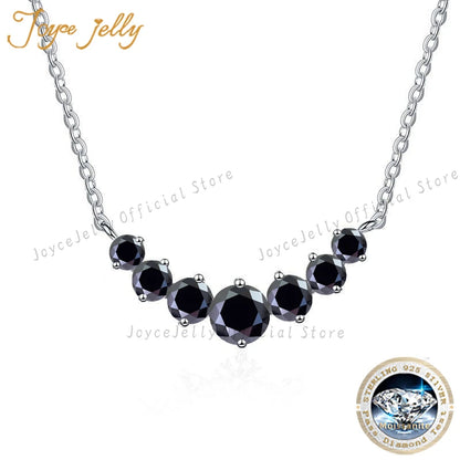 JoyceJelly Moissanite Necklace for Women - GRA Certified, 925 Sterling Silver, 18k White Gold Wedding Jewelry
