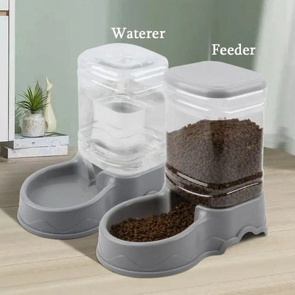 3.8L Automatic Pet Feeder & Water Fountain – Large Cat & Dog Food Dispenser