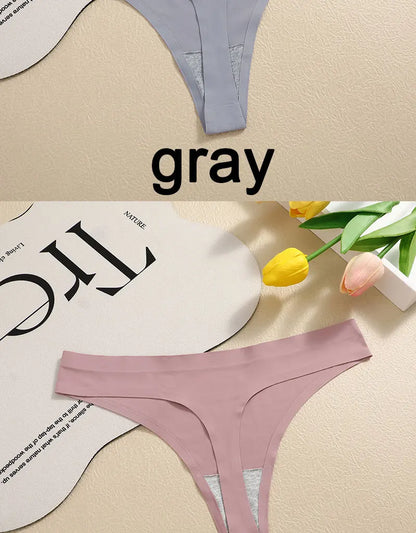 3PCS Sexy G-String Underwear Set – Breathable Seamless Low Waist T-Back Bikini Panties for Women, S-XL Sizes