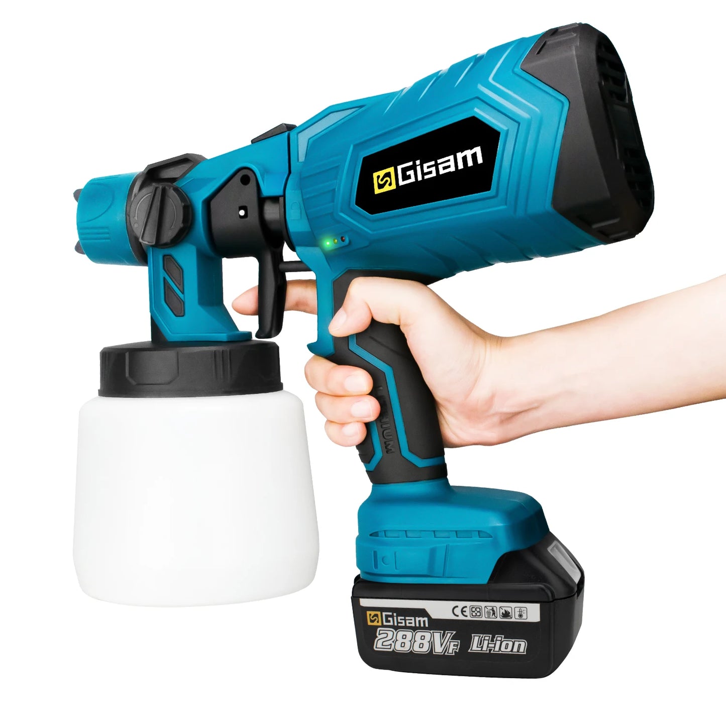 1000ML Cordless Electric Spray Gun – High Power HVLP Paint Sprayer for Auto, Furniture, Steel Coating, Compatible with Makita 18V Battery