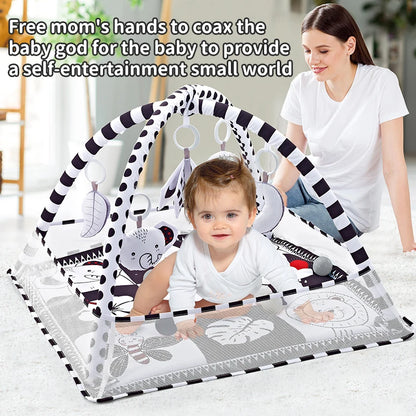 Baby Play Gym Mat — Activity Play Mat with Rack for Newborns & Toddlers 0–36 Months, Tummy Time, Crawling & Play Blanket Toys