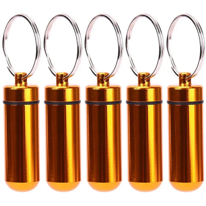 Portable Mini Travel Pill Box – Waterproof Medicine Capsule Container with Keychain for First Aid & Daily Use