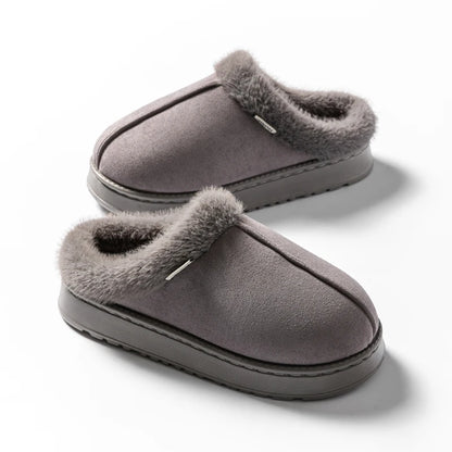 Fashion Women’s Fluffy Slippers – Warm Anti-Slip EVA Indoor Shoes with Thick Sole for Autumn & Winter