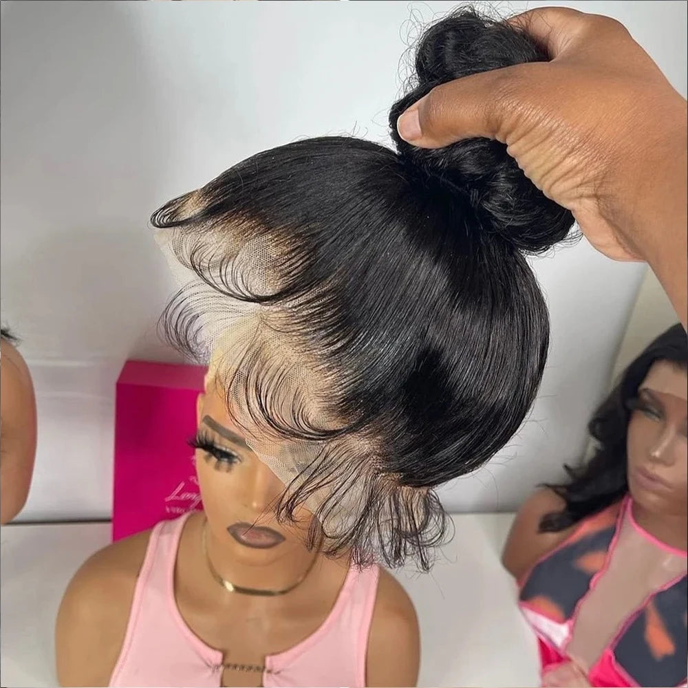 250% Density 360 Full HD Lace Front Human Hair Wig – 13x6 Straight Pre-Plucked Glueless Ready-to-Wear Wig for Women