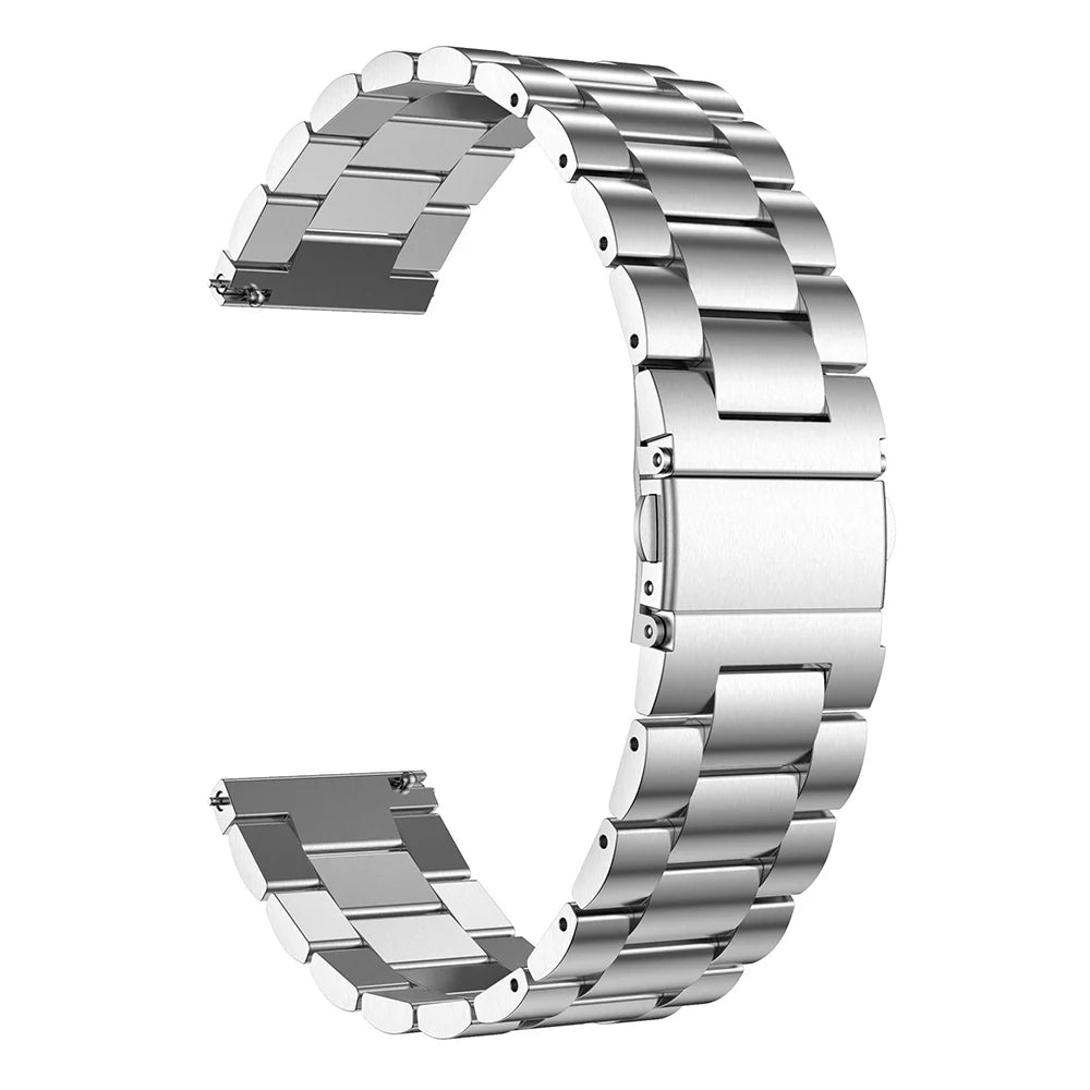22mm/20mm Metal Watch Strap – Compatible with Garmin Vivoactive 3/4/5, Forerunner 245/645/745/965, Venu 2/3, SQ2 Music