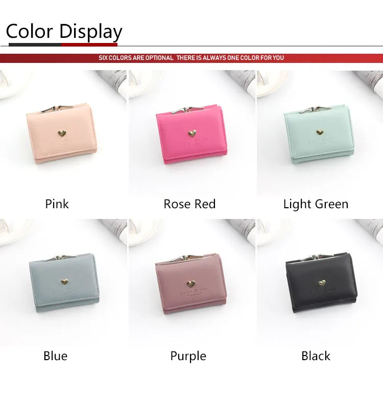 New Mini Short Women’s Wallet – High-Quality Luxury Coin Pocket, Card & Photo Holder, Cute Purse for Girls