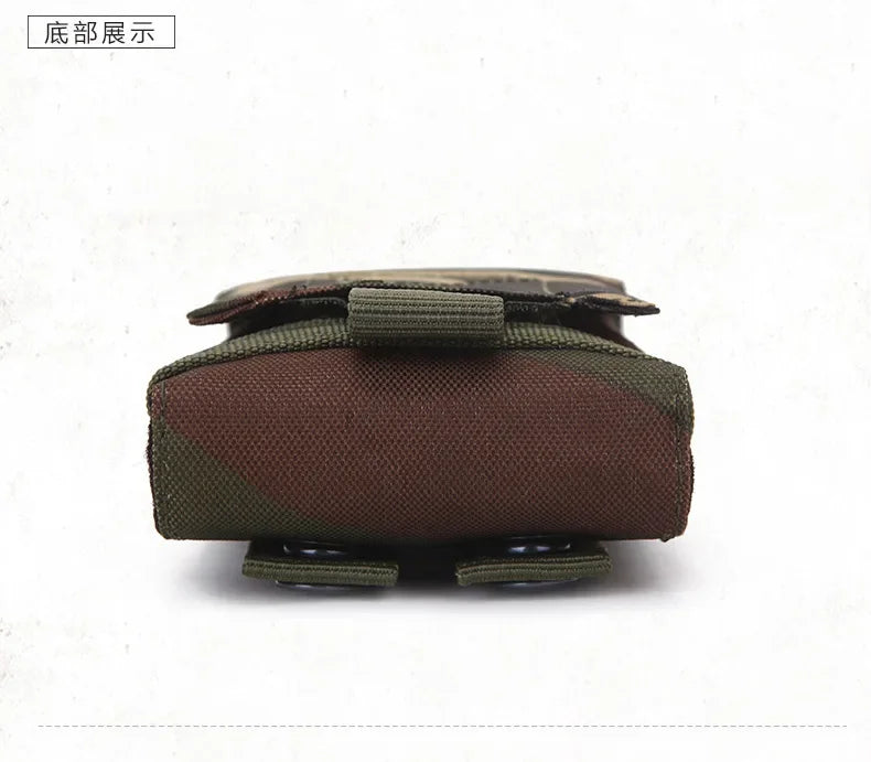 Waterproof Outdoor Camo Tactical Phone Holder – Nylon Waist Belt EDC Hunting Bag