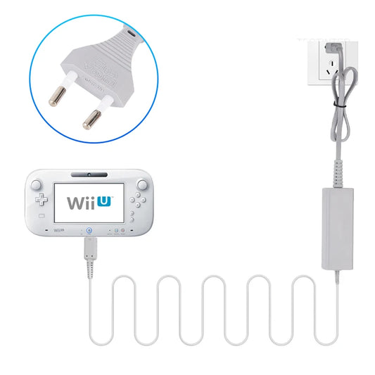 EU Plug AC Adapter Charger for Nintendo Wii U – Console & Remote Power Supply Cord
