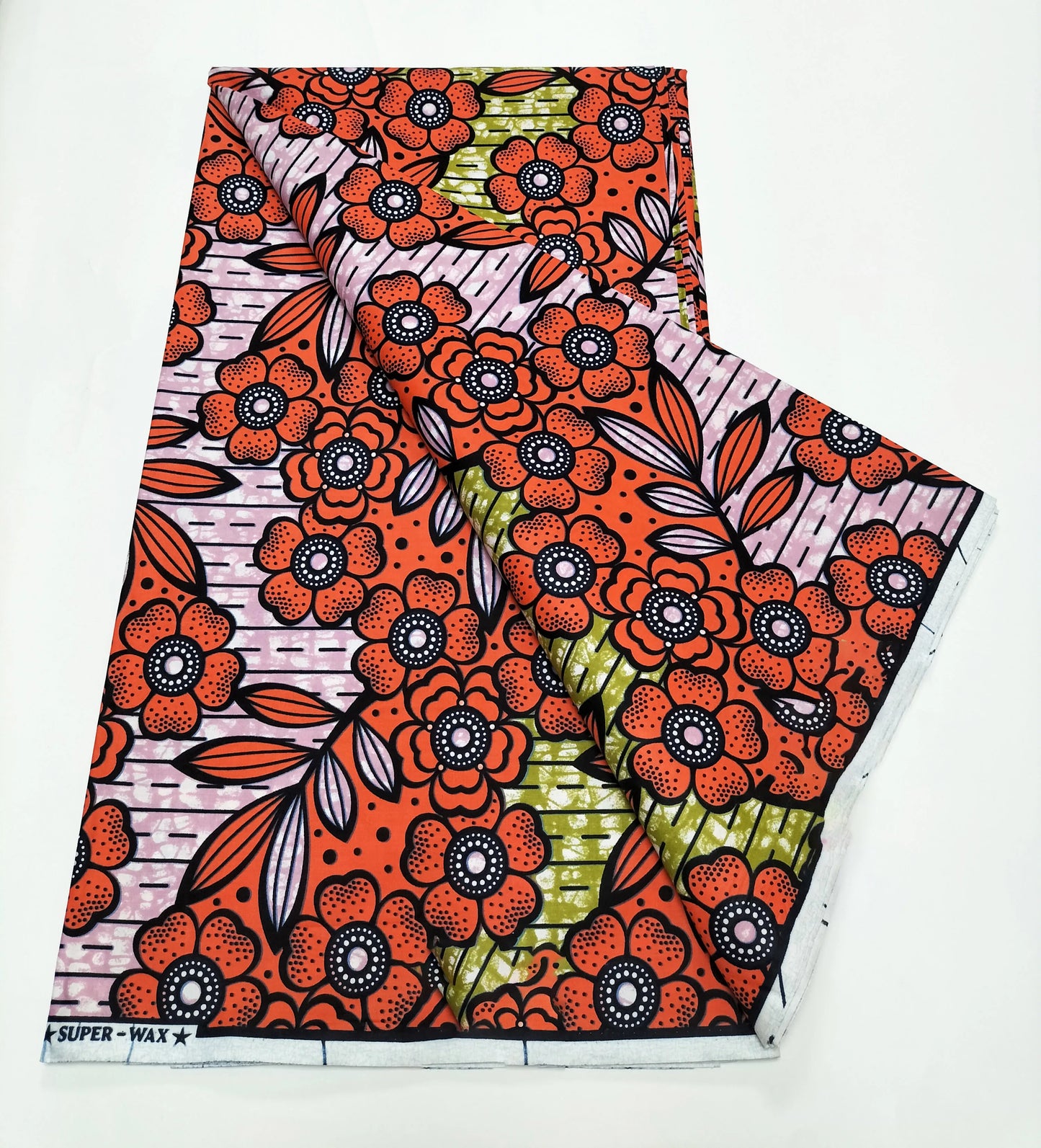 African Real Wax Print Fabric - 100% Cotton Nigerian Ankara Sewing Material for Party Dresses