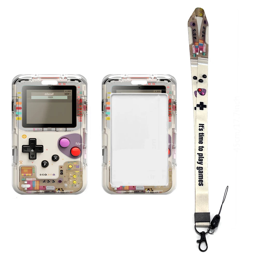 Vintage Tape ID Card Holder with Hanging Rope – Mobile Phone & Chest Card Lanyard