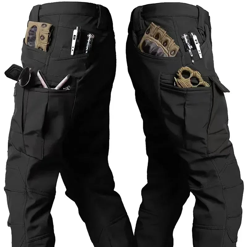 Men's Tactical Winter Set – Windproof Waterproof Soft Shell Jacket & Sharkskin Work Pants | Multi-Pocket Outdoor Suit