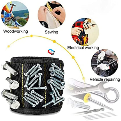 Magnetic Wristband for Screws, Nails, Drilling Bits - Strong Magnets, Tool Holder Belt, Cool Gadgets for Men and Women