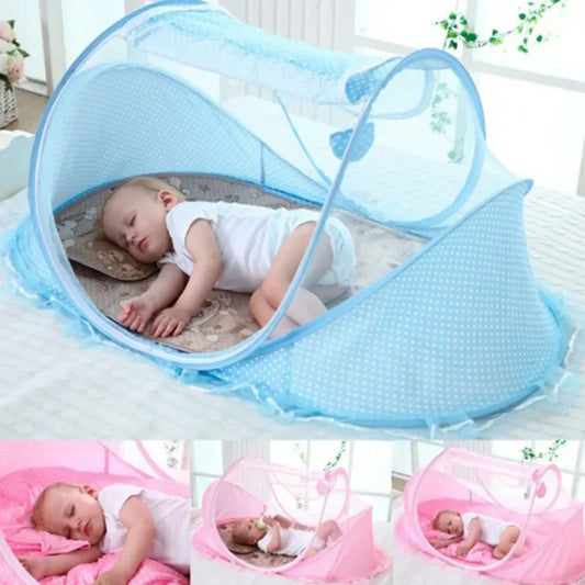 Portable Baby Mosquito Net Bed - Foldable Newborn Travel Sleep Tent for Infants 0-3 Years