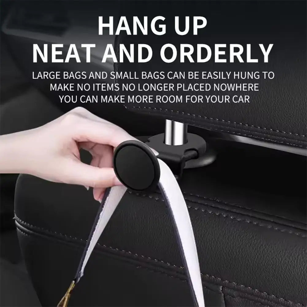 Universal Car Headrest Hooks — Heavy-Duty Back Seat Organizer & Multi-Function Interior Storage Holder