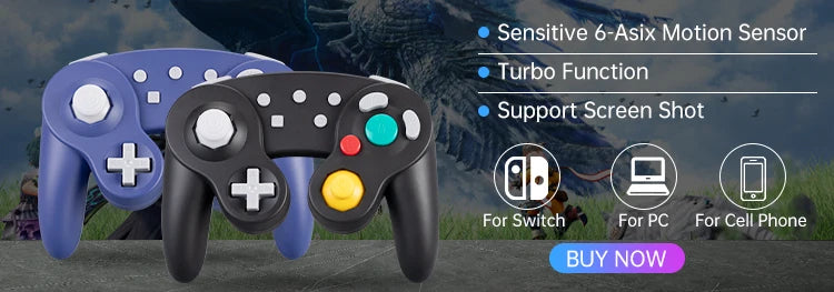 Wired Nunchuck Controller for Nintendo Wii – Curved Game Handle Gamepad Accessory