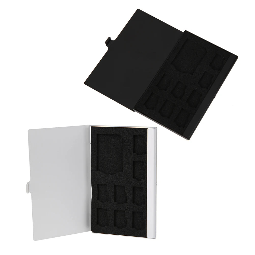 9-in-1 Portable Memory Card Case – Aluminum SD & Micro SD Card Holder with 1SD + 8TF Storage, Protector Box