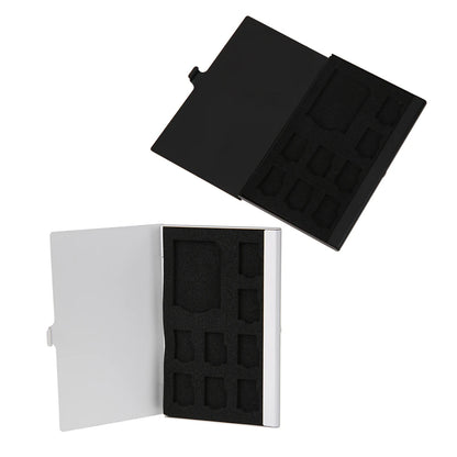 9-in-1 Portable Memory Card Case – Aluminum SD & Micro SD Card Holder with 1SD + 8TF Storage, Protector Box