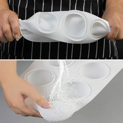 3D Sphere Silicone Mold — Ball-Shaped Mousse Cake, Chocolate Truffle & French Dessert Baking Tool