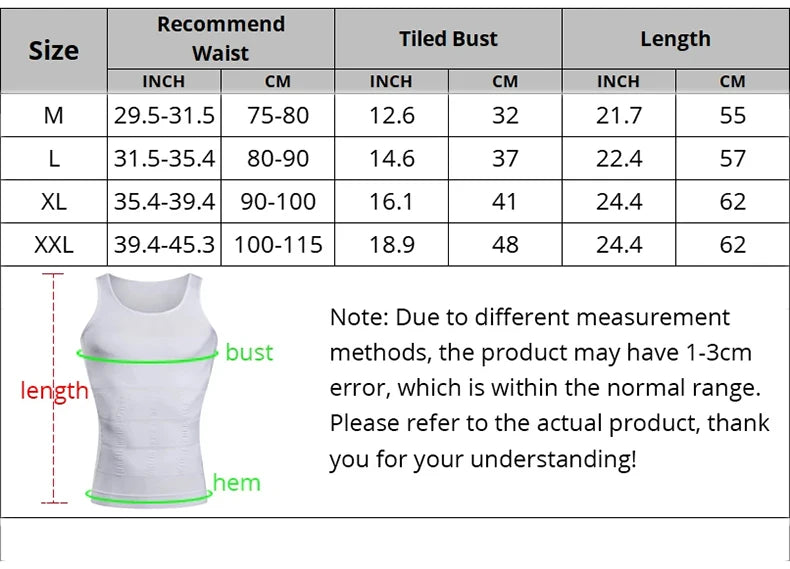 YBFDO Men's Slimming Body Shaper Compression Vest - Seamless Waist Trainer Tank Top for Weight Loss and Belly Control