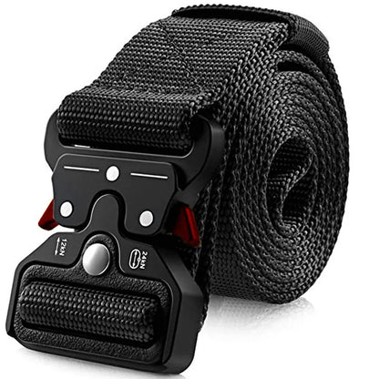Army Outdoor Hunting Tactical Belt: Multi-Function Combat Survival Marine Corps Canvas Nylon for Men - High-Quality Luxury Male Gear