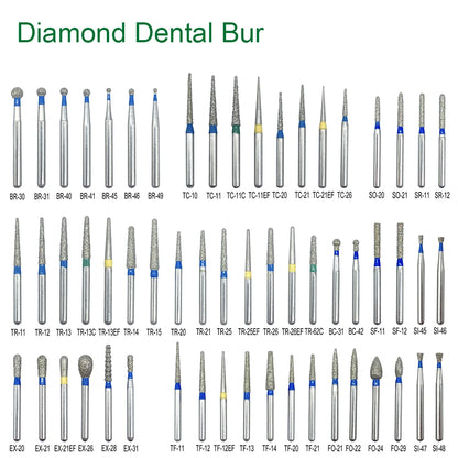 5pcs FG Dia 1.6mm Dental Drills – High-Speed Handpiece Diamond Burs for Teeth Whitening