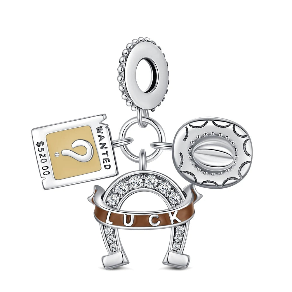 925 Sterling Silver Robot & Sea Turtle Charms Pendant — Moon Bead Bracelet Accessory, DIY Fashion Jewelry Gift for Women