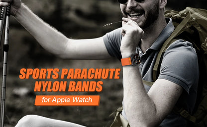Parachute Straps for Apple Watch – Compatible with Ultra 2, Series 10, 9, 8, 7, 6, 3, SE (49mm, 45mm, 44mm, 42mm, 40mm, 41mm)