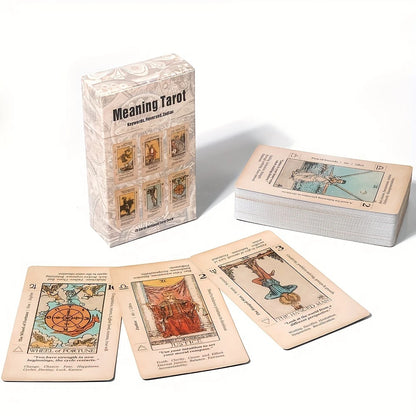 2026 Retro Tarot Card Deck with Guidebook - Beginner-Friendly Fortune Telling and Divination Gift Set