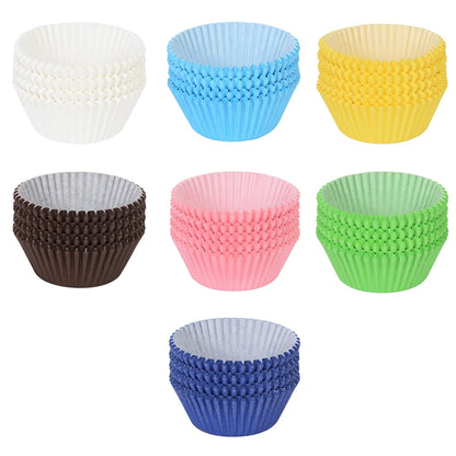 100pcs Oilproof Muffin Cupcake Liners – Solid Color Baking Paper Cups for Cakes, Birthday Party & Decorating Baking Tray Accessories