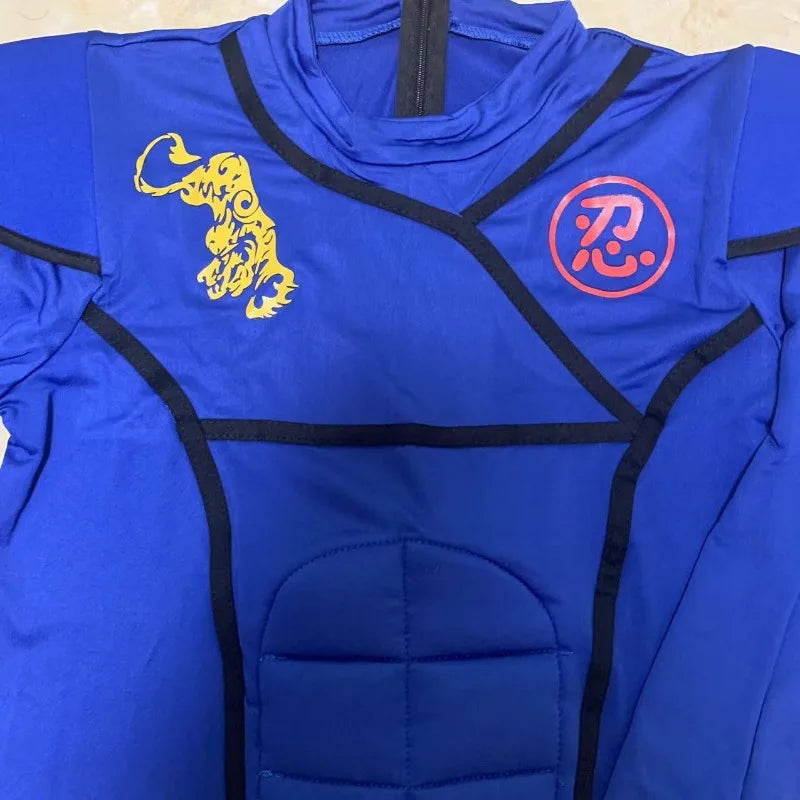 Boy Blue Ninja Cosplay Costume – Halloween Samurai Warrior Outfit, Game Character Clothes, Children's Performance Dress Up