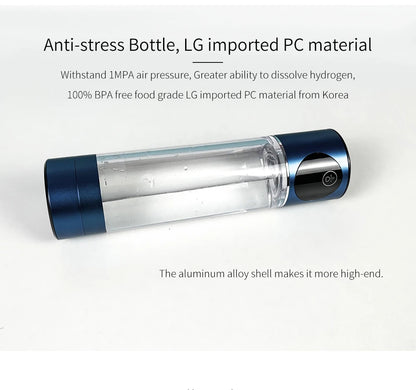 BlueVida 8th Gen Nano Hydrogen Water Generator Bottle - DuPont SPE/PEM Hydrogenator with H2 Inhaler & Touch Button