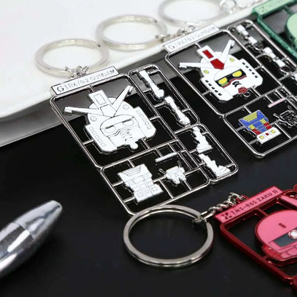 GUNDAM Metal Keychain - Glow-in-the-Dark Anime Pendant for Backpacks and Kids' Gifts