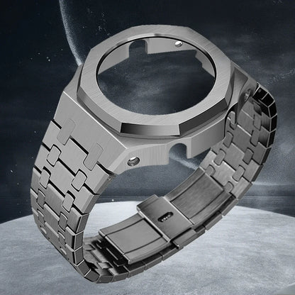 Gen4 Mod Kit for Casioak GA2100/2110 – Metal Bezel, Rubber Watch Case & Stainless Steel Strap