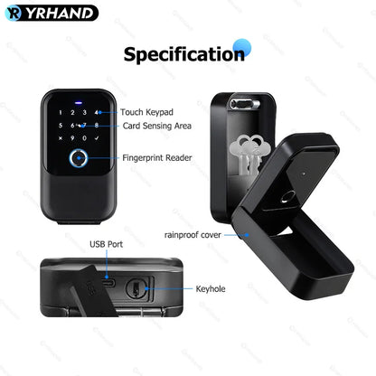 TTlock Smart Key Lock Box – Wireless Digital Code & Bluetooth Key Safe, App-Controlled Electronic Key Box for Home or Host