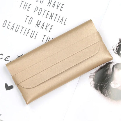 PU Leather Soft Glasses Case – Protective Pouch for Sunglasses and Reading Eyewear for Women