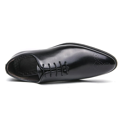 Luxury Men’s Leather Oxford Dress Shoes – High-Quality Gentleman Wedding & Office Shoes 2024