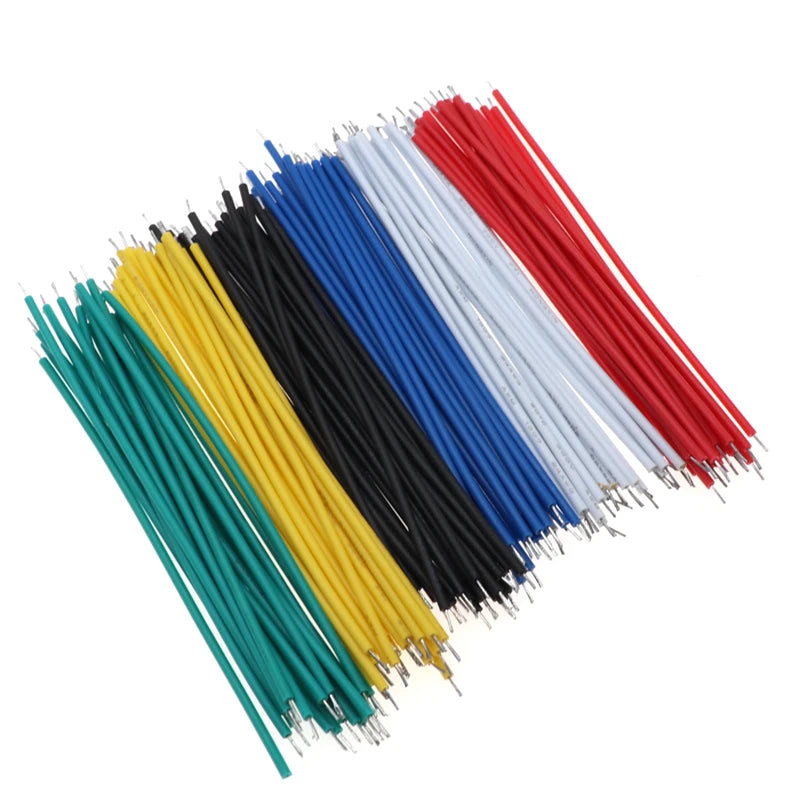 120PCS 24AWG Jumper Wires - Tin Plated PCB Breadboard Solder Cables 8cm Fly Lead Connector Wire Set