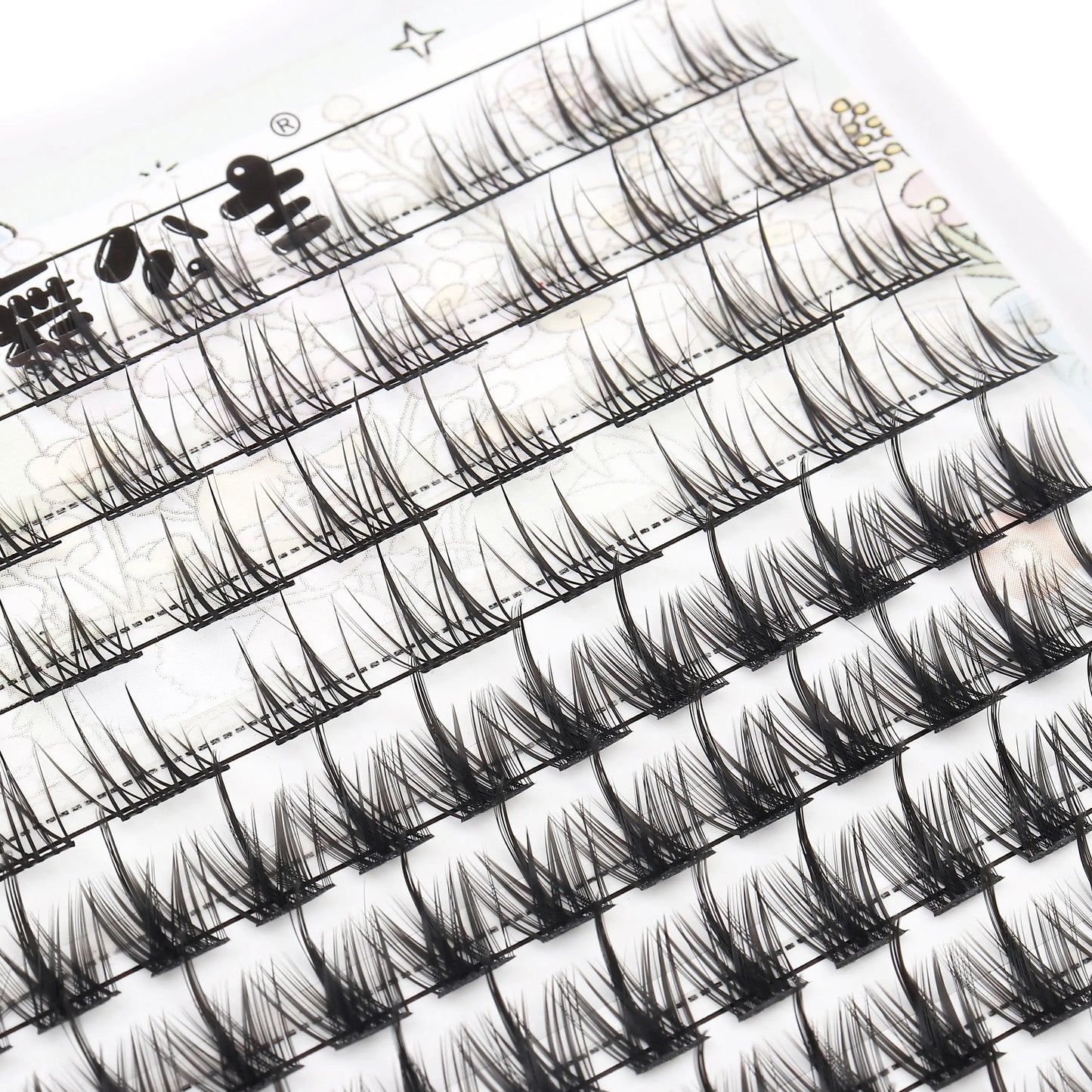 Individual Lash Extensions Kit – DIY Cluster Eyelash Book, False Lashes for Home Makeup