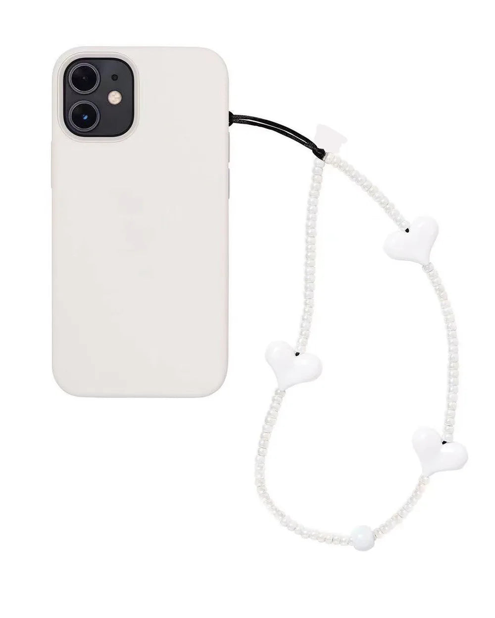 KKBEAD K-Pop Black Matte Bead Phone Charm with Pink Heart Strap –  Phone Chain Lanyard Jewelry Cellphone Accessories for Girls & Fans