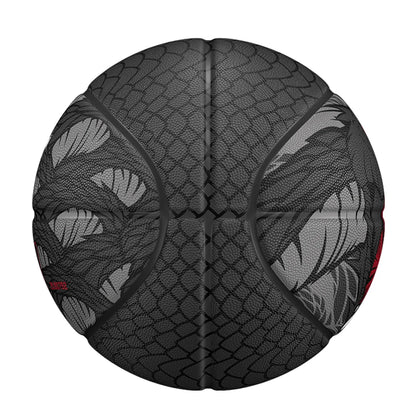 Black Size 7 Dendroaspis Polylepis Basketball – Official Outdoor Training Ball with Pump & Needle