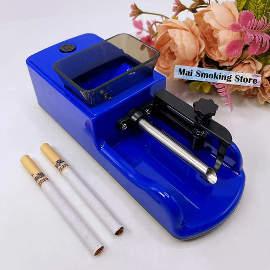 6.5/8mm Electric Cigarette Rolling Machine Type-C Automatic Tobacco Injector Maker – Portable Grass Cigarette Rolling Device Smoking Accessory
