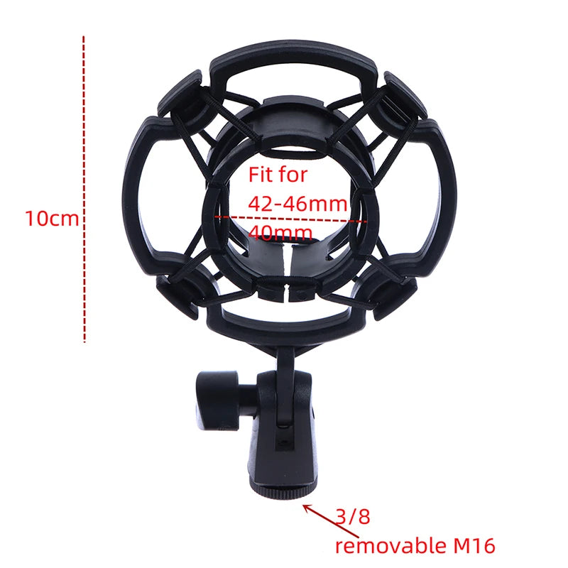 Professional Condenser Microphone Shock Mount - Universal Studio Recording Holder Bracket for Large Diaphragm Mics