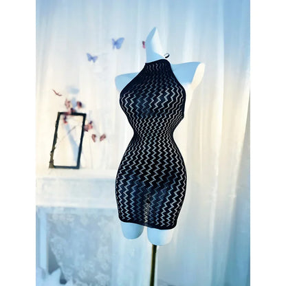 Women’s Sexy Fishnet Bodycon Cover-Up Dress – Hollow Out See-Through Beachwear Summer Swimwear Bikini Cover-Up for Women