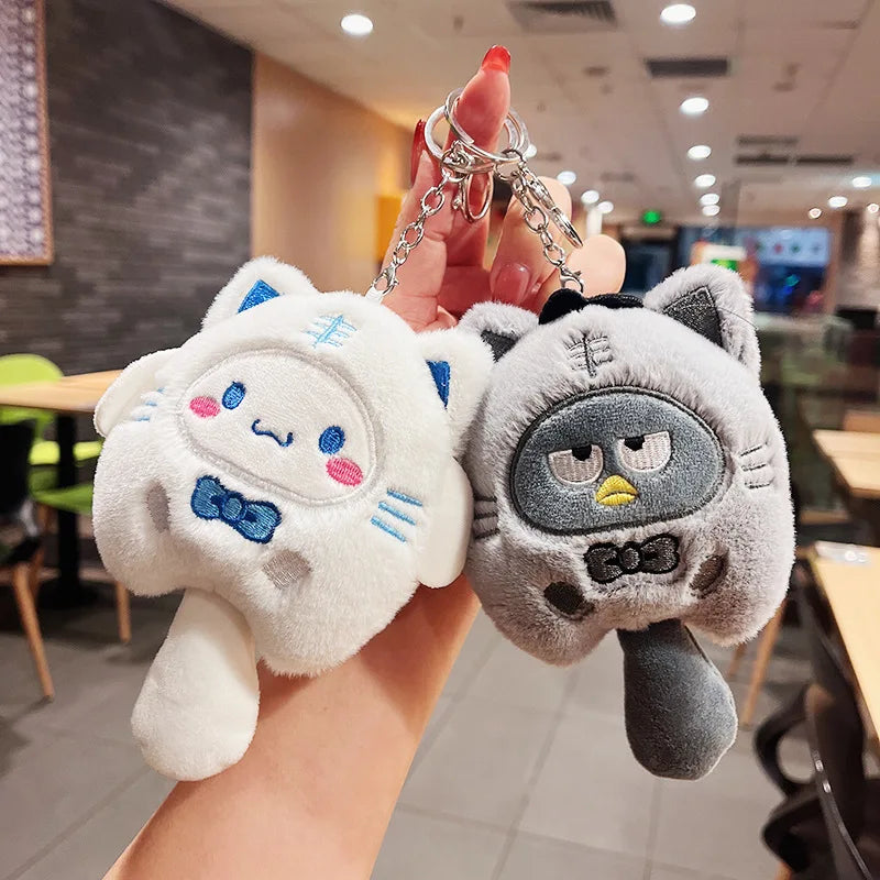 Sanrio Plush Doll Keychain Set – Melody, Cinnamoroll & Pochacco Cute Bag Pendant Gifts for Kids