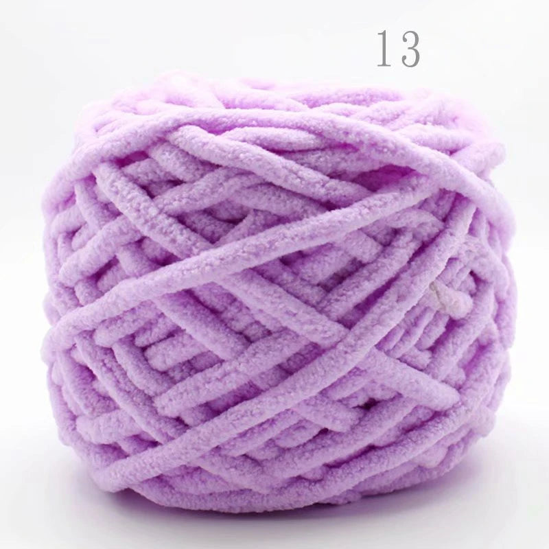 3PCS 300g Soft Chenille Knitting Yarn – Thick Ice Strip Cotton Wool Yarn for DIY Handmade Blankets, Scarves & Craft Projects