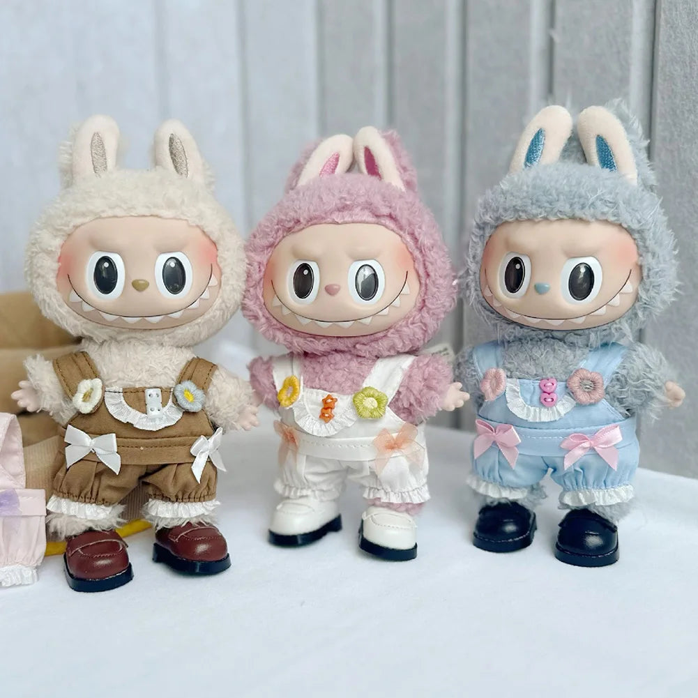 LABUBU Leather Shoes for 17cm Cotton Dolls – Casual Sports Boots DIY Doll Accessories